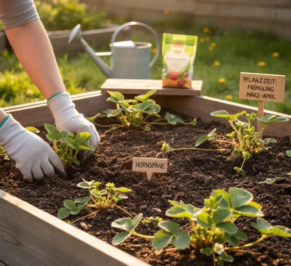 Erdbeerpflanzen Vorbereitung