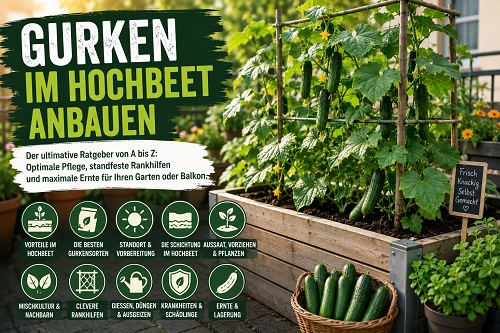 Gurken im Hochbeet anbauen