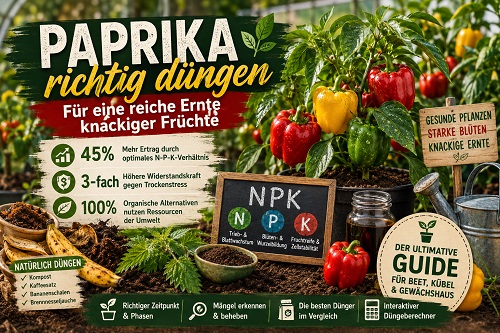 Paprika richtig düngen