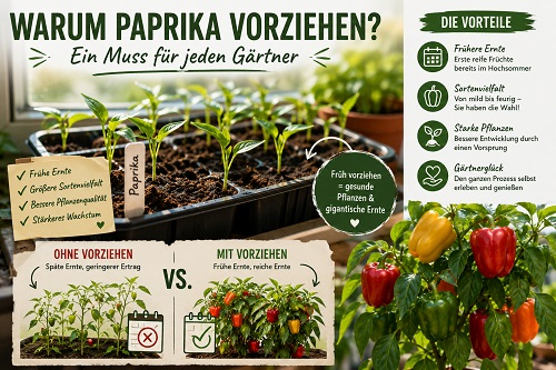 Paprika vorziehen