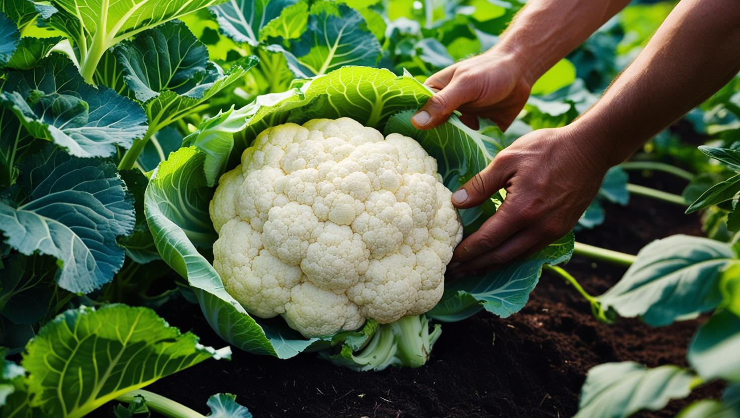 Blumenkohl im Garten