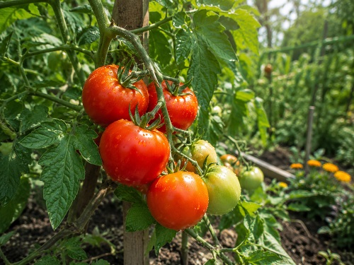Tomaten im Garten