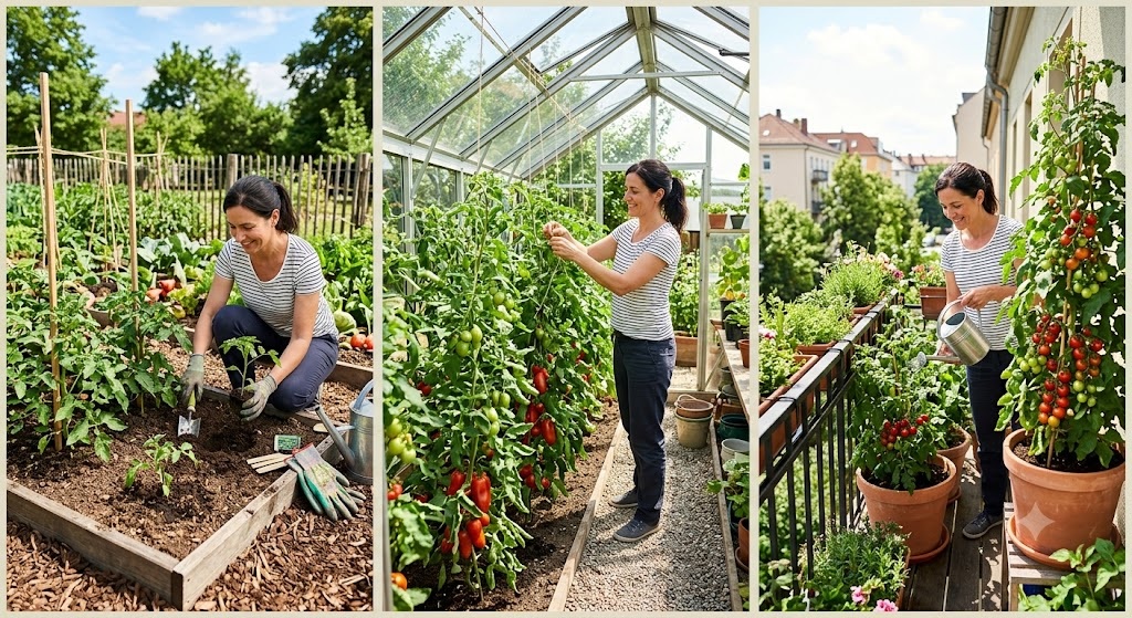 Tomaten pflanzen Der Standort-Vergleich