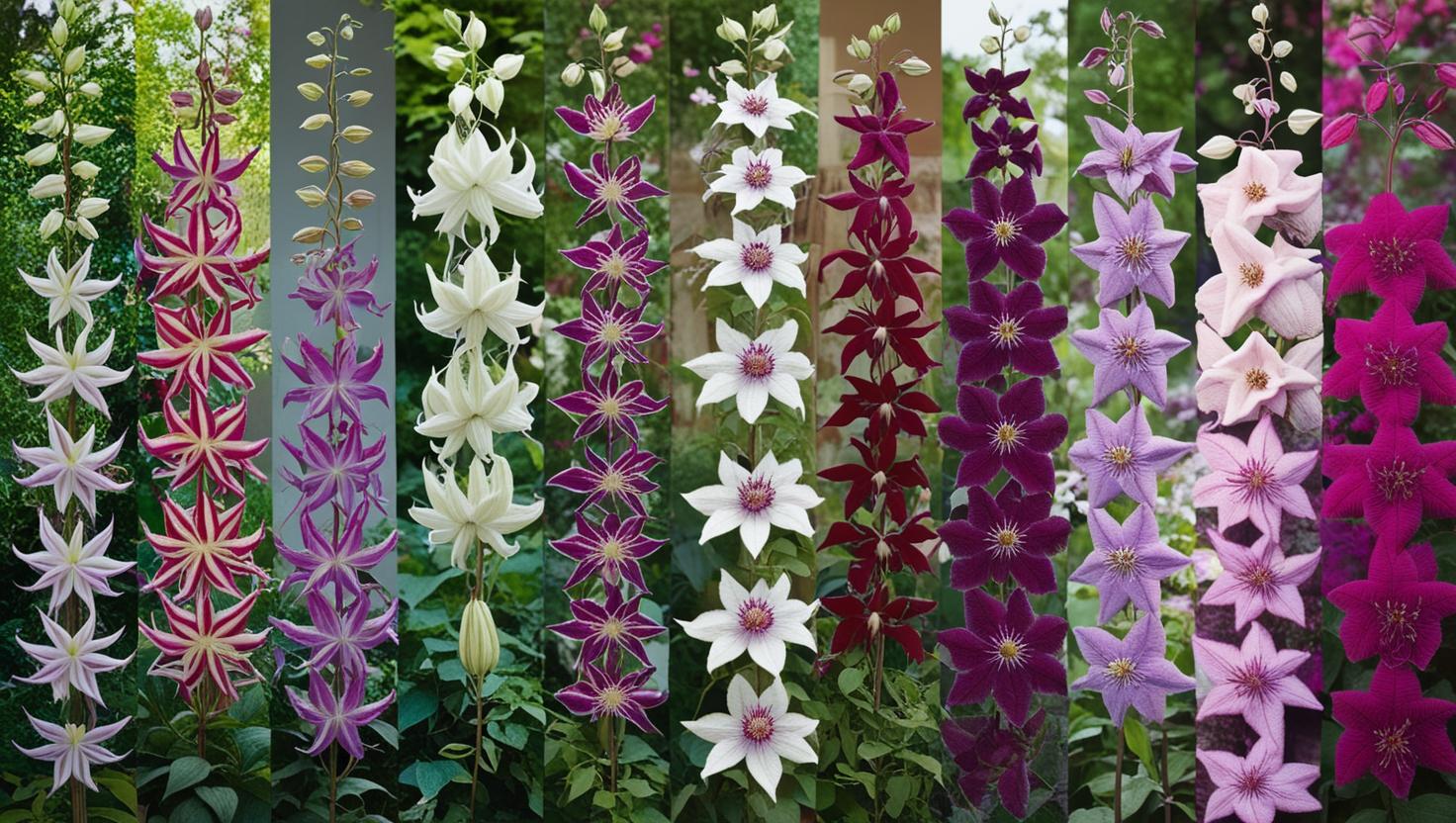 Vielfalt an Clematis Sorten im Überblick